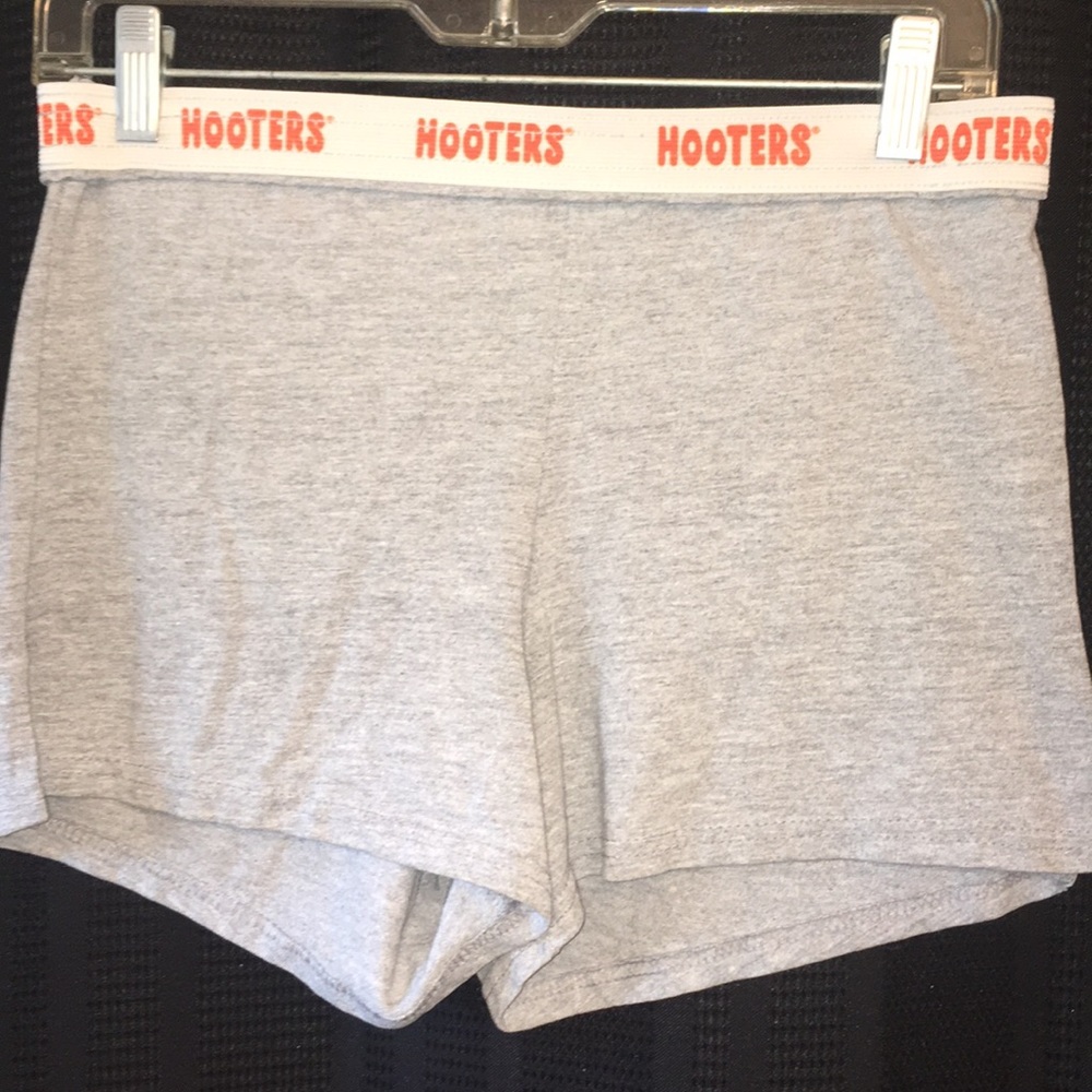Vintage Hooters Heather Grey Shorts With Waist